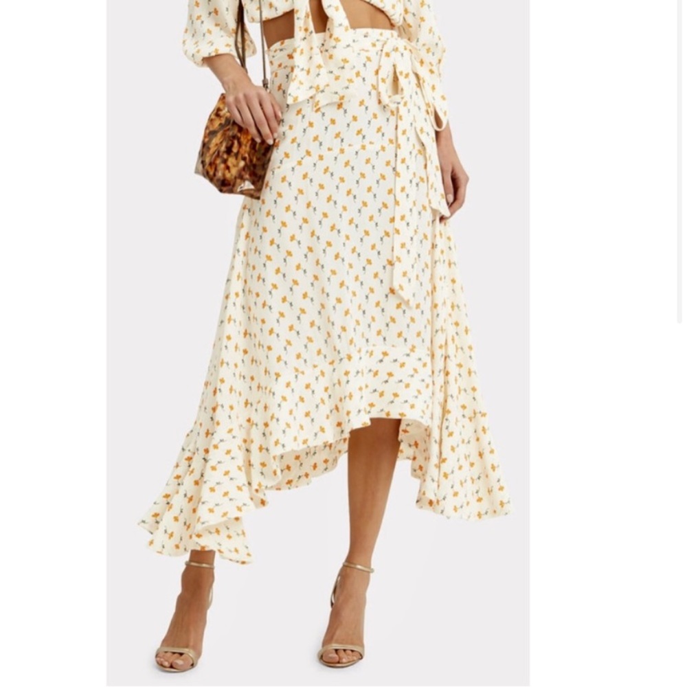 Faithfull the Brand Kamares skirt in Marje floral print with slip lining.